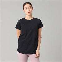 Handsome Cotton バッグディティールTシャツ(ブラック-M)