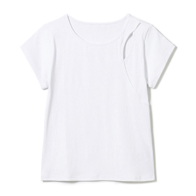 ★水陸両用リブＴシャツ(ホワイト-M)
