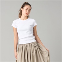 ソフトリブTシャツ(ホワイト-M)
