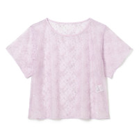 ★レースＴシャツ(ライラック-M)