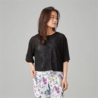 シアーリブバッククロスTシャツ(ブラック-M)