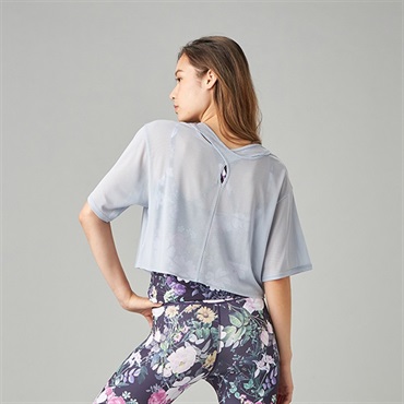 シアーリブバッククロスTシャツ