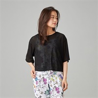 シアーリブバッククロスTシャツ(ブラック-M)