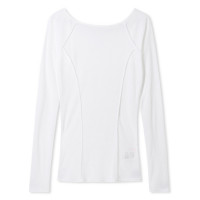 シアーテレコロングスリーブTシャツ(ホワイト-M)