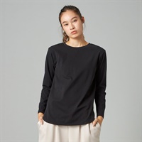 HandsomeCotton 長袖Tシャツ(ブラック-M)