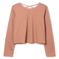 ベロアアクセントクロップドTシャツ(テラコッタ-M)