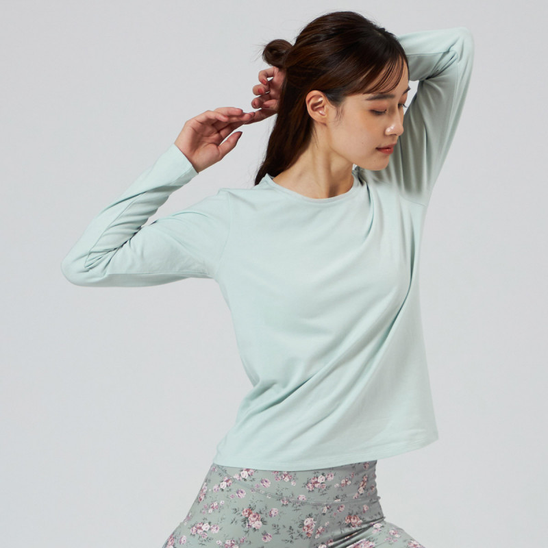 Chacott ミントグリーン 長袖トップス ☆チュールアクセント長袖Tシャツ 商品ページ | チャコットオンライン