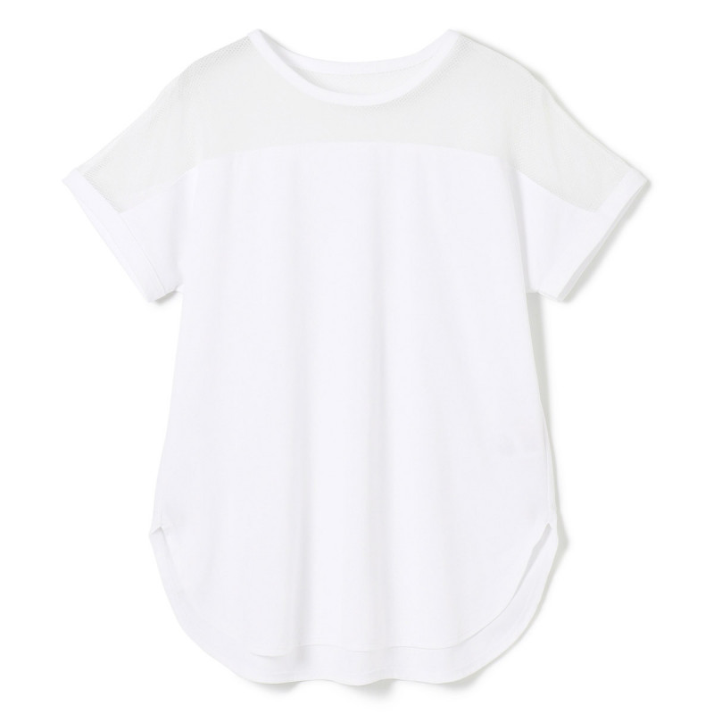 レースコンビ半袖Tシャツ(ホワイト-M)