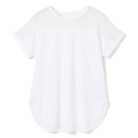 レースコンビ半袖Tシャツ(ホワイト-M)