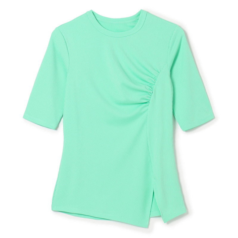 ☆リブ5分袖Tシャツ 商品ページ | チャコットオンラインショップ