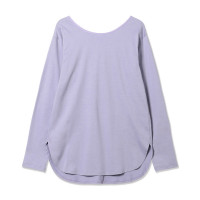 バックリボン長袖Tシャツ(ラベンダー-M)