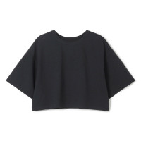 ★ドライメッシュクロップドＴシャツ(ブラック-M)