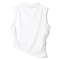 ★ドライストレッチノースリーブＴシャツ(ホワイト-M)