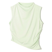 ★ドライストレッチノースリーブＴシャツ(ライムグリーン-M)