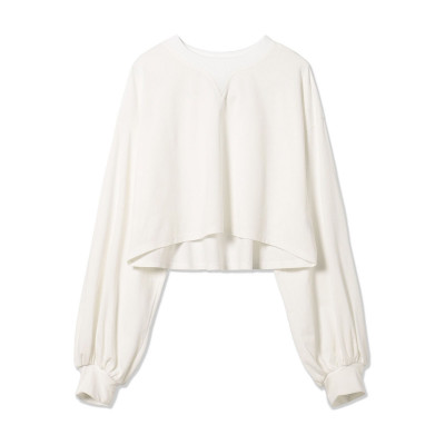 HandsomeCotton バルーンスリーブTシャツ(ホワイト-M)