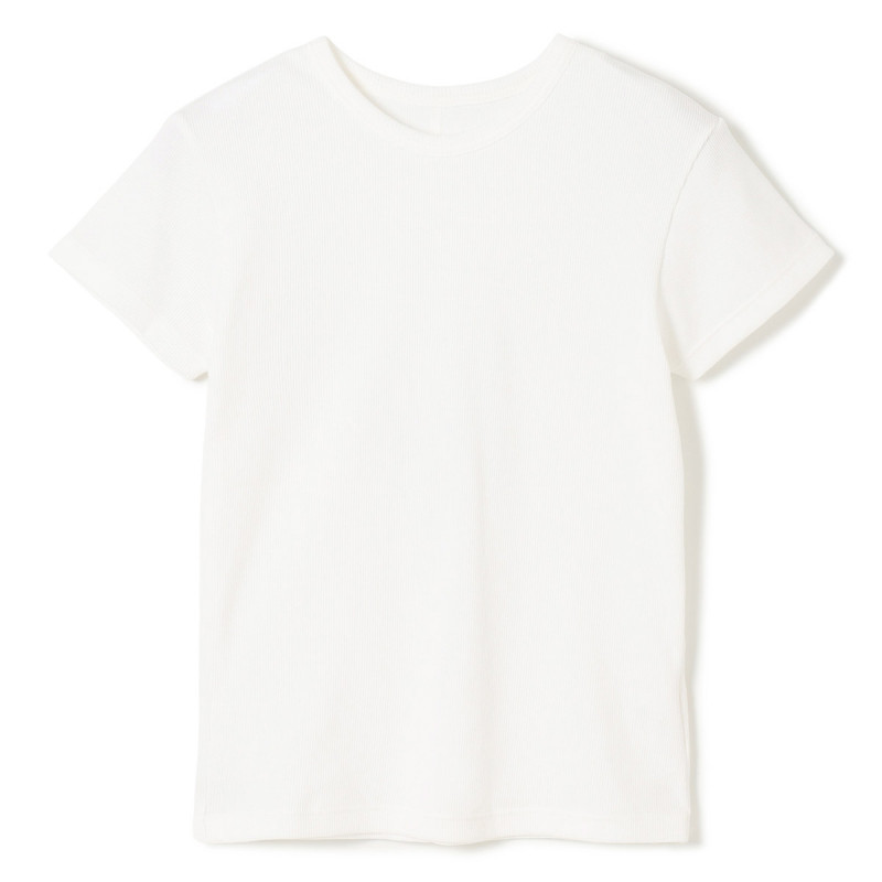 ★ＬｏｖｅＣｏｔｔｏｎ　リブＴシャツ(ホワイト-M)