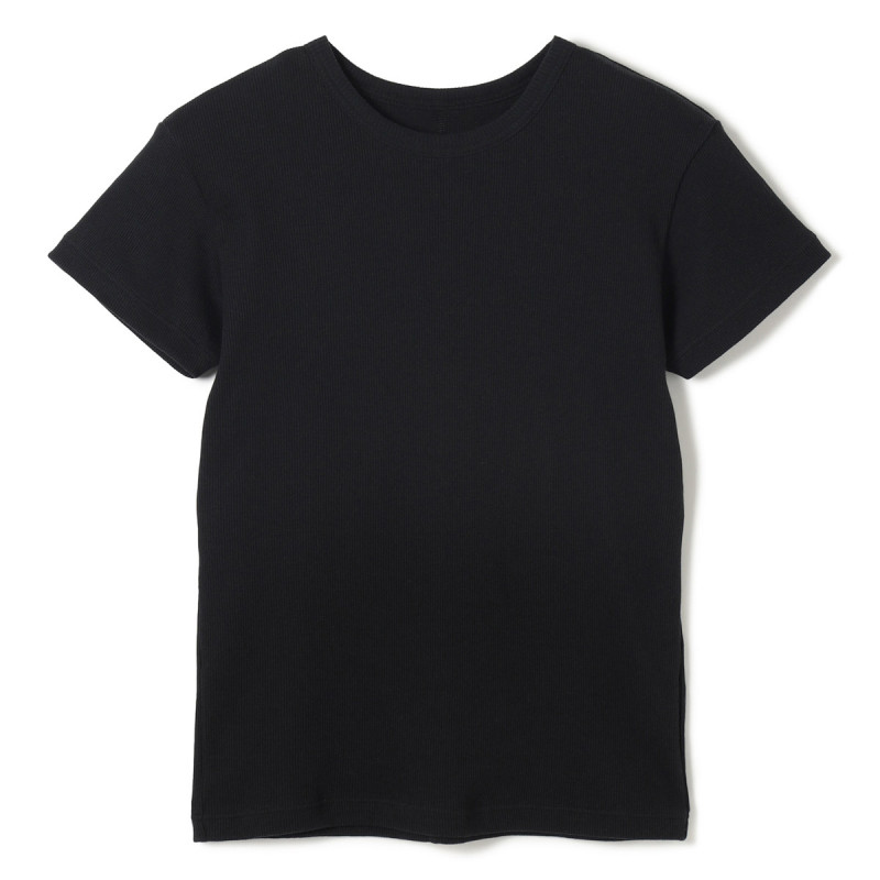★ＬｏｖｅＣｏｔｔｏｎ　リブＴシャツ(ブラック-M)