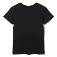 ★ＬｏｖｅＣｏｔｔｏｎ　リブＴシャツ(ブラック-M)