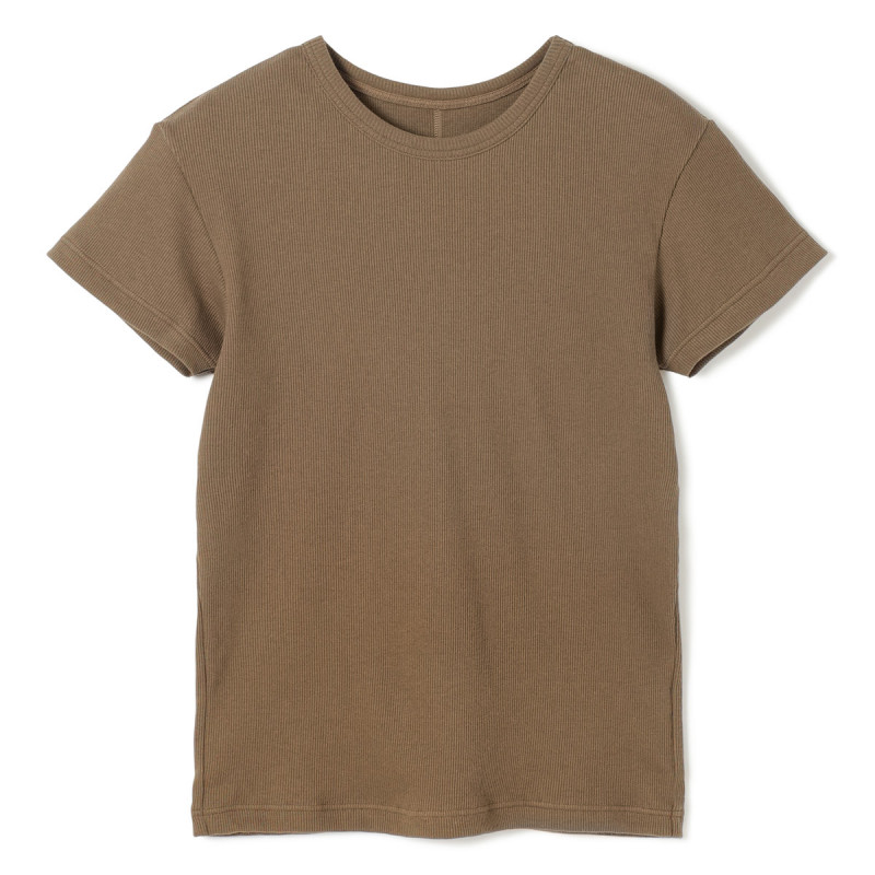 ★ＬｏｖｅＣｏｔｔｏｎ　リブＴシャツ(カーキ-M)