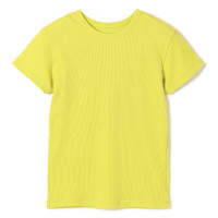 ★ＬｏｖｅＣｏｔｔｏｎ　リブＴシャツ(ライムグリーン-M)