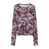 EnergyWave メッシュTシャツ(アンティックローズプリント-M)