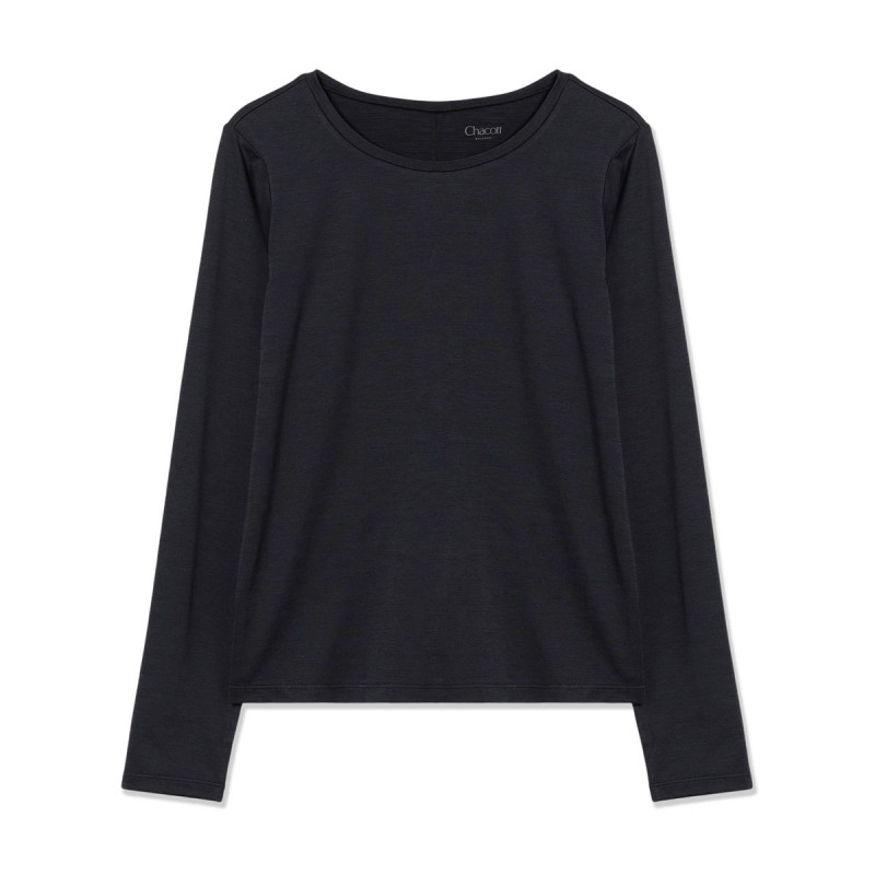 ドライストレッチ長袖Tシャツ(ダークグレー杢-M)