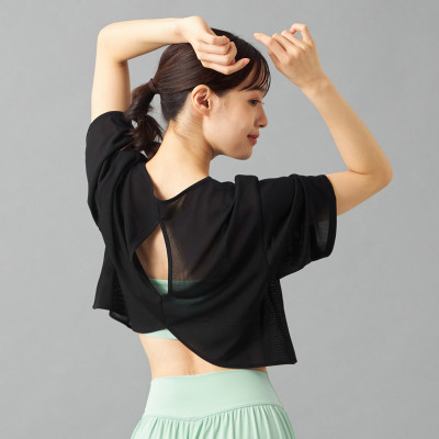 シアーリブバックシャンTシャツ