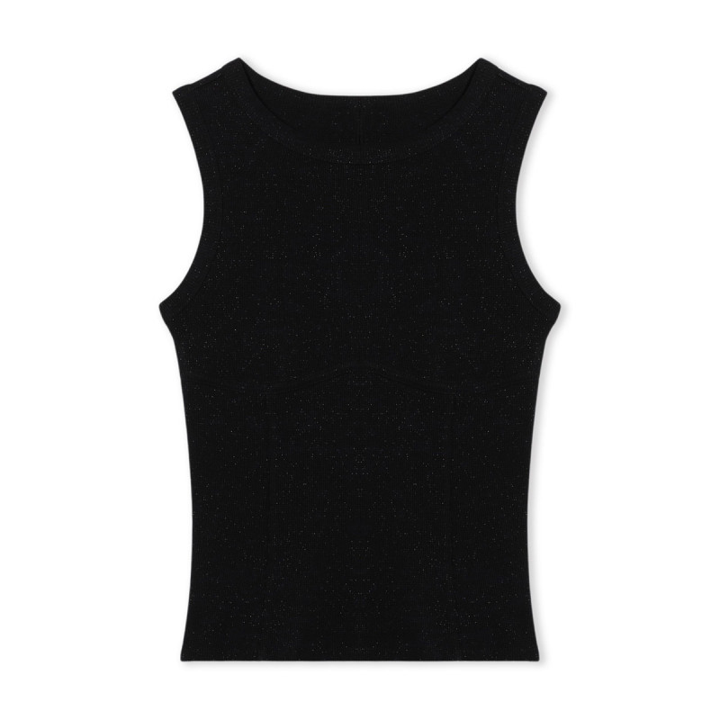 ホリデーラメタンクトップ(ブラック-M)