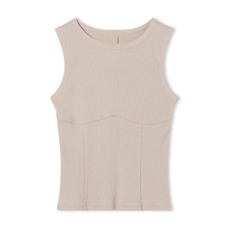 ホリデーラメタンクトップ(ベージュ-M)