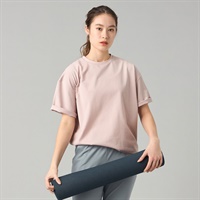 Handsome Cotton オーバーTシャツ(グレイッシュローズ-M)