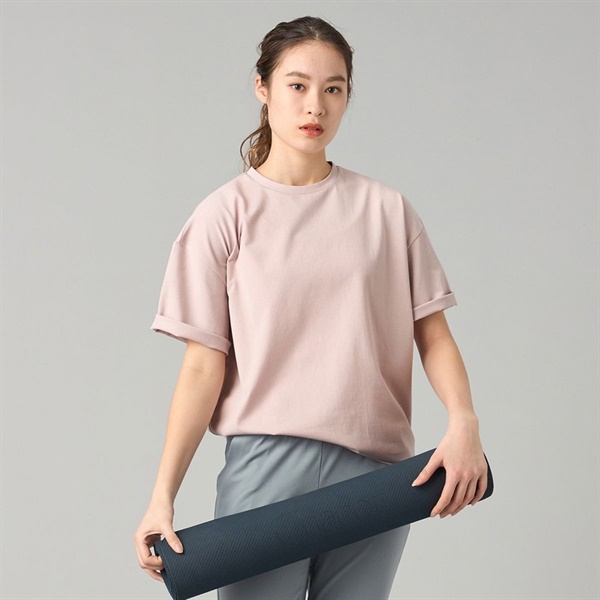 Handosome Cotton オーバーTシャツ(グレイッシュローズ-M)