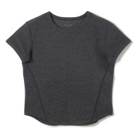 PeachMoku コンパクトTシャツ(ダークグレー杢-M)