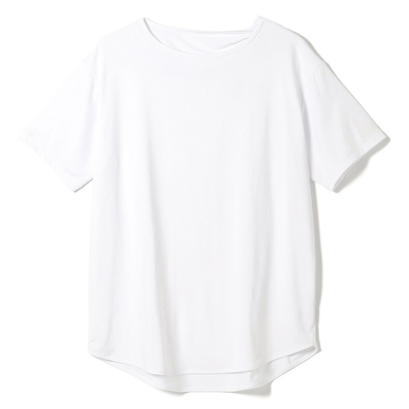 ★ドライストレッチカットアウトＴシャツ(ホワイト-M)