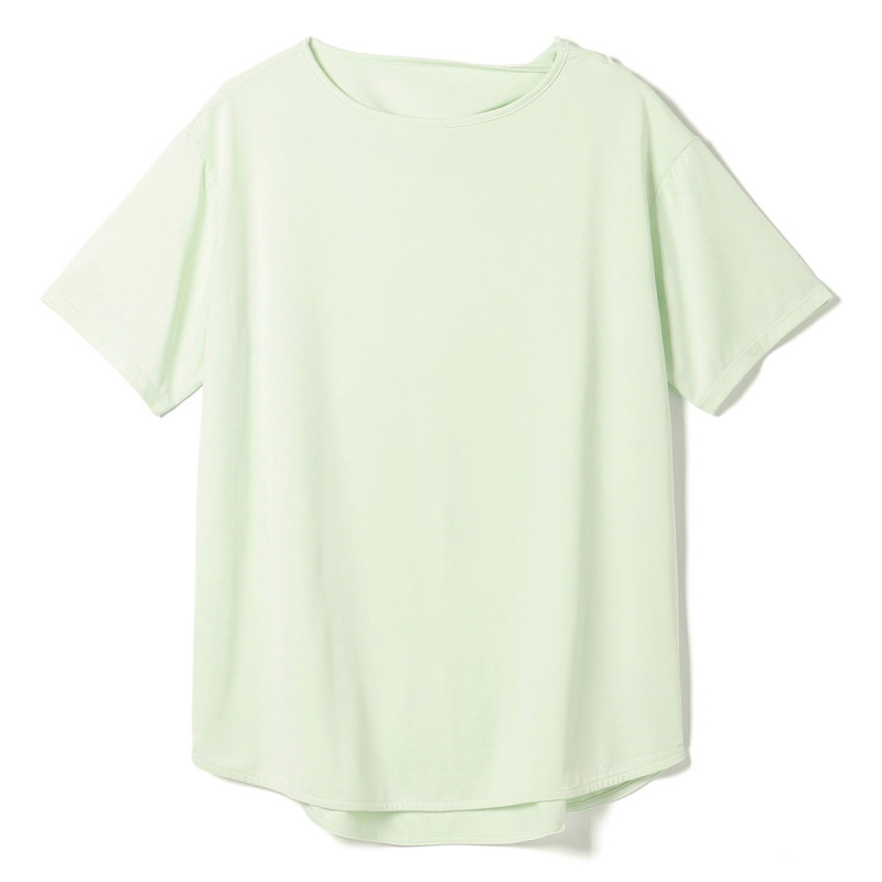 ★ドライストレッチカットアウトＴシャツ(ライムグリーン-M)