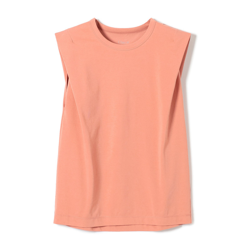 HandsomeCotton ノースリーブTシャツ(サーモンピンク-M)