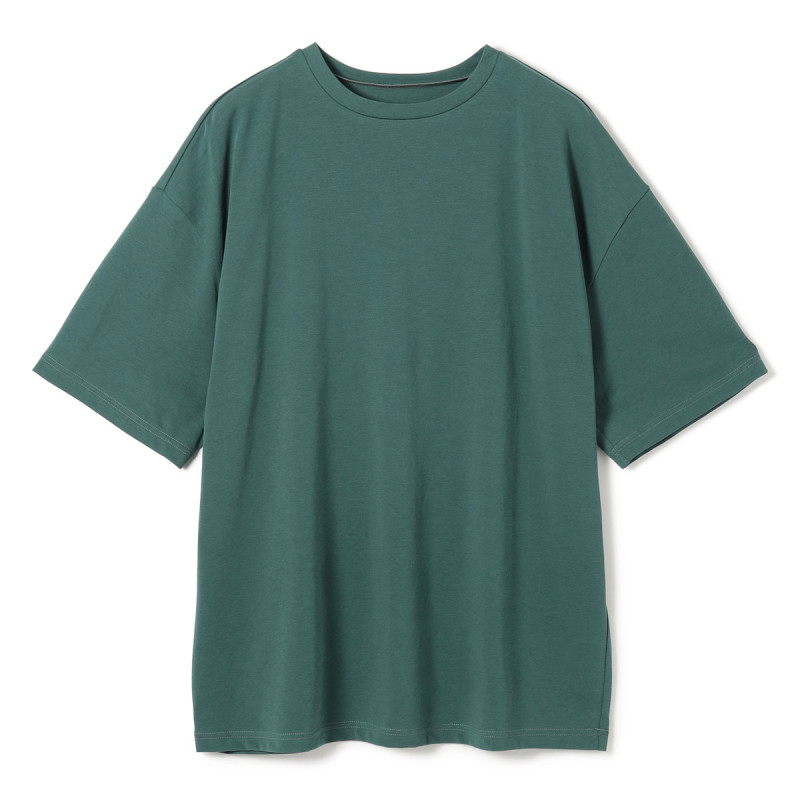 HandsomeCotton オーバーTシャツ(ボトルグリーン-M)