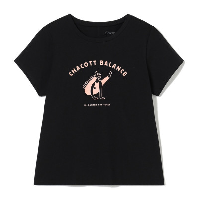 ブラック×ピンクプリント M の画像