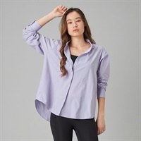 EasyCare+ノーカラーシャツ(モーブ-M)