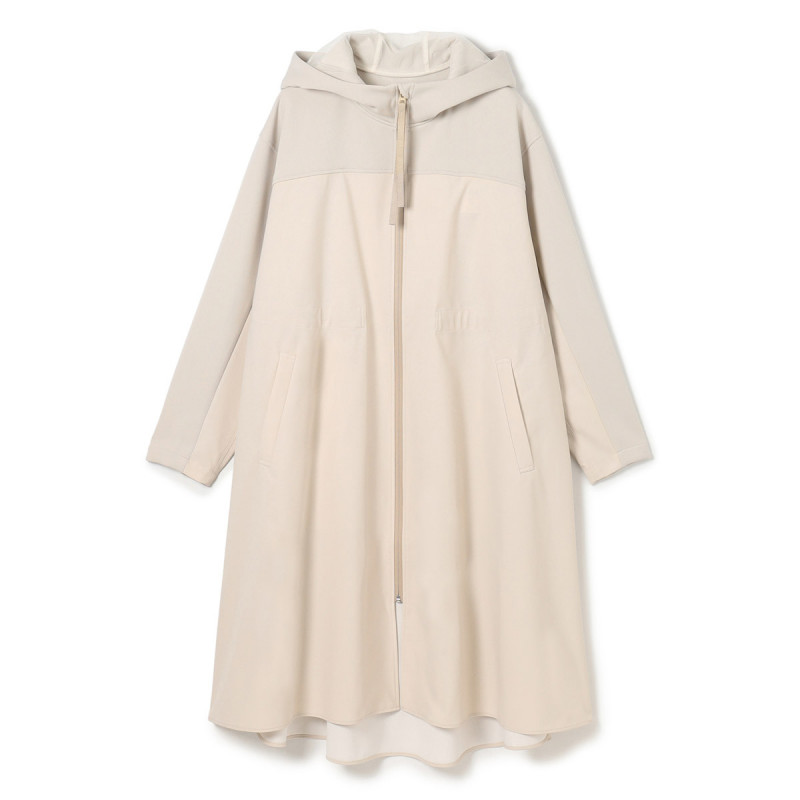 ★タフタＡラインコート(グレージュ-M)