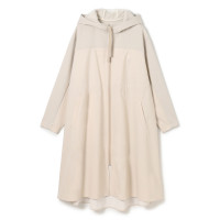 ★タフタＡラインコート(グレージュ-M)