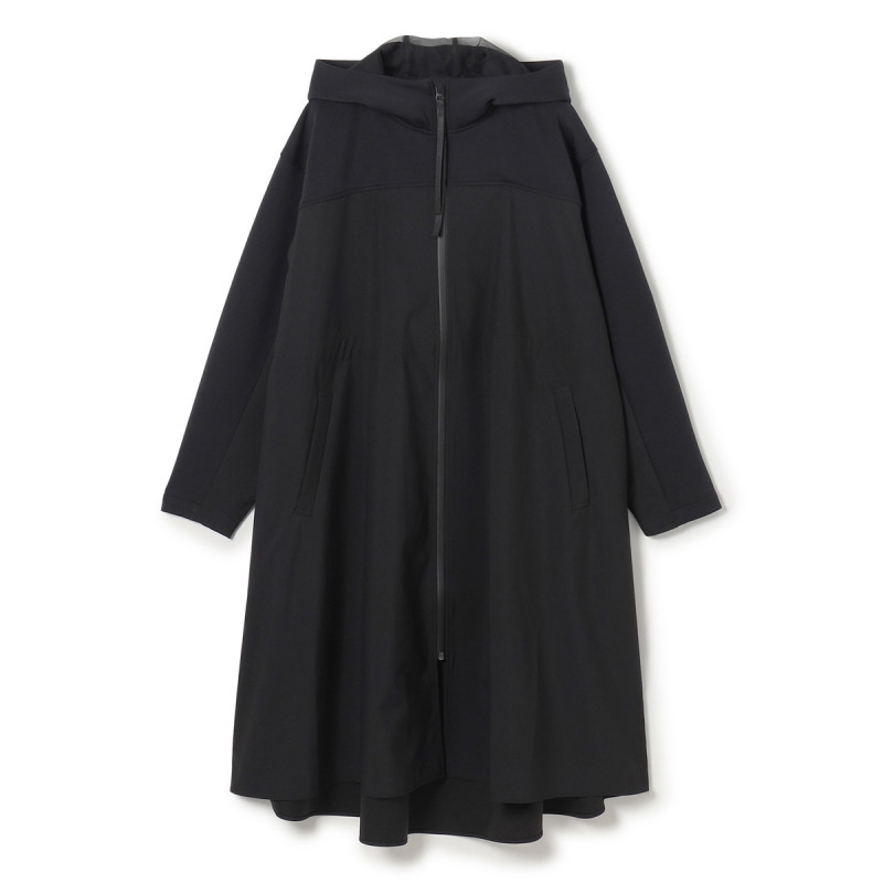★タフタＡラインコート(ブラック-M)