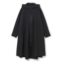 ★タフタＡラインコート(ブラック-M)
