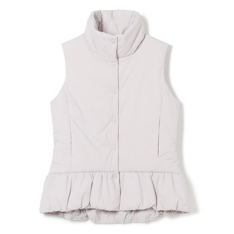 ★ペプラム中綿ベスト(グレージュ-S)