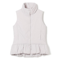 ★ペプラム中綿ベスト(グレージュ-S)