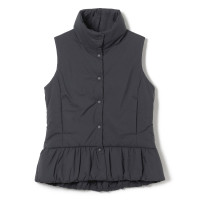 ★ペプラム中綿ベスト(ブラック-S)