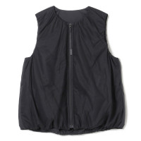 ★チュールコンビ中綿ベスト(ブラック-M)