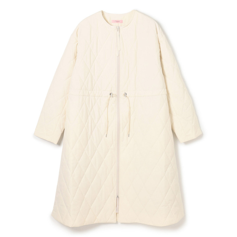 キルティングコート(オフホワイト-M)