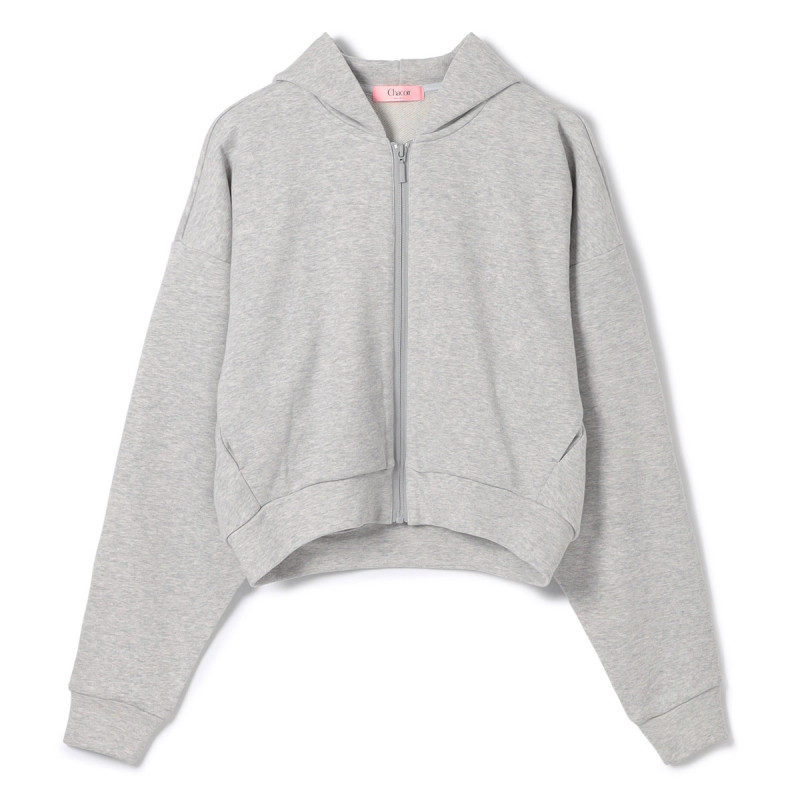 ★スウェットフーデッドジャケット(グレー杢-M)