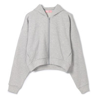 ★スウェットフーデッドジャケット(グレー杢-M)