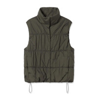 中わたギャザーベスト(カーキ-M)
